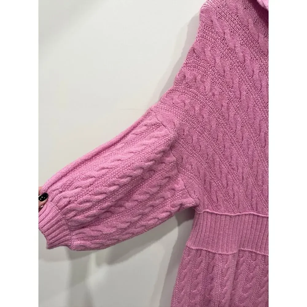 Free People Pink Sweater Dress - Picture 3 of 12